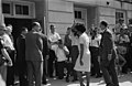 Image 13 Stand in the Schoolhouse Door Photograph: Warren K. Leffler; restoration: Adam Cuerden Vivian Malone entering Foster Auditorium on June 11, 1963, to register for classes at the University of Alabama through a crowd that includes photographers, National Guard members, and Deputy U.S. Attorney General Nicholas Katzenbach. During the Stand in the Schoolhouse Door, George Wallace, the Democratic Governor of Alabama, stood at the door of the auditorium to try to block the entry of two black students, Malone and James Hood. Intended by Wallace as a symbolic attempt to keep his inaugural promise of "segregation now, segregation tomorrow, segregation forever", the stand ended when President John F. Kennedy federalized the Alabama National Guard and Guard General Henry Graham commanded Wallace to step aside. More selected pictures