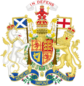 Det kongelige våpenet til Georg VI brukt i Skottland