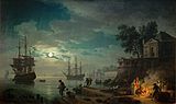 Жозеф Верне́. «Морской порт при лунном свете». 1771