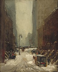 Роберт Генри (1865 — 1929), Снег в Нью-Йорке, 1902