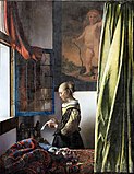 Девушка, читающая письмо у открытого окна. 1657. Холст, масло. Галерея старых мастеров, Дрезден