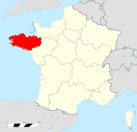 Бретань на карте