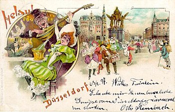 Дюссельдорфский карнавал — открытка (1897)