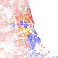 Image 51Map of racial distribution in Chicago, 2010 U.S. census. Each dot is 25 people: ⬤ White ⬤ Black ⬤ Asian ⬤ Hispanic ⬤ Other (from Chicago)