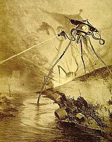 An illustration of the alien invasion in The War of the Worlds