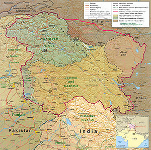 Карта Кашмира