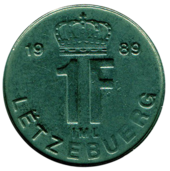 1 франк 1989 года
