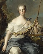 «Мадам де Помпадур в образе Дианы-охотницы» (1746) Версаль, Национальный музей Версальского дворца и Трианонов