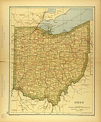 Карта Огайо 1894 года