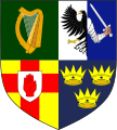 Гербы четырёх ирландских провинций формируют один из вариантов исторического герба Ирландии