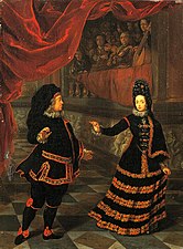 Курфюрст Иоганн Вильгельм и Анна Мария Луиза на карнавале — картина Яна ван Доувена (1695)