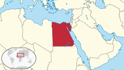 Geografisk plassering av Egypt