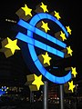 Image 34The Euro symbol shown as a sculpture outside the European Central Bank (from Symbols of the European Union)