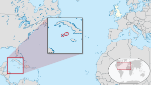 Острова Кайман на карте региона