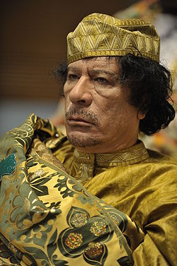 Каддафи на саммите Африканского союза 2 февраля 2009 года, в Аддис-Абебе