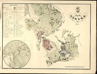 План Выборга 1839 года издания Gyldén, C. W.