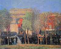 威廉·格拉肯斯，Italo-American Celebration, Washington Square，1912年，收藏于波士顿美术馆