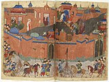 Осада Багдада монголами (1258). «Сборник летописей» Рашид-ад-Дина. Около 1430 г.