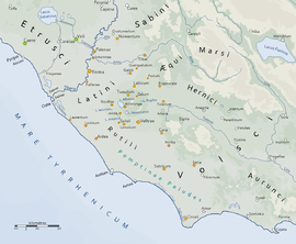 Древние племена и города Лация, сформировавшие Латинский союз