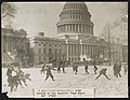 A snowball fight on the Capitol lawn, 1923