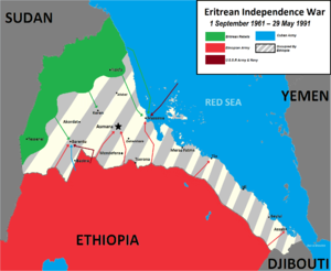 Карта военных действий в Эритрее