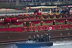 Members of the British royal family aboard the MV Spirit of Chartwell during the Thames Diamond Jubilee Pageant, 3 June 2012