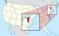 Вермонт на карте США