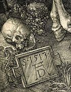 Монограмма на гравюре А. Дюрера — Рыцарь, смерть и дьявол