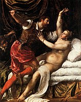 Тарквиний и Лукреция. 1568—1571. Холст, масло. Музей Фицуильяма, Кембридж