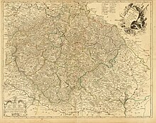 Карта Богемии, 1742 г.
