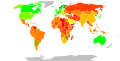 Image 12A map depicting Corruption Perceptions Index in the world in 2022; a higher score indicates lower levels of perceived corruption.   100 – 90   89 – 80   79 – 70   69 – 60   59 – 50   49 – 40   39 – 30   29 – 20   19 – 10   9 – 0   No data (from Political corruption)