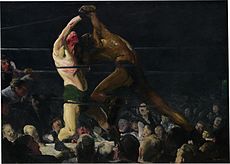 George Bellows, Both Members of This Club (1909), National Gallery of Art. Bellows var nært knyttet til Ashcan School.