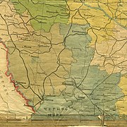 Карта Одесской и Николаевской губерний, 1921 год
