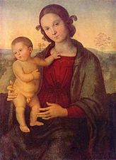 Пьетро Перуджино. «Мадонна с младенцем», конец 15-го века