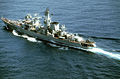 Большой противолодочный корабль «Керчь» в Средиземном море, 1982 год