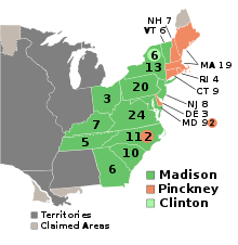 Election maps by state for election of 1808.