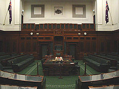 The House of Representatives chamber at Old Parliament House