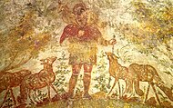 «Добрый пастырь». 200-300. Крипта Лучины. Катакомбы Домитиллы, Рим