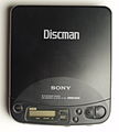 Image 75An early portable CD player, a Sony Discman model D121. (from 1990s)