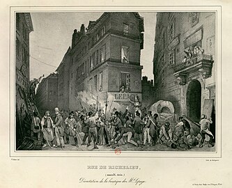 Pillage de la boutique Le Page le 27 juillet 1830.