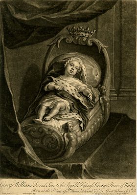 Портрет Георга Уильяма кисти Джона Саймона, 1718 / 1725
