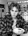 Image 108Jonathan Brandis in a Grunge-style flannel shirt and curtained hair in 1993 (from 1990s in fashion)