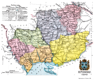 Херсонская губерния на карте