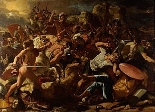 Никола Пуссен. «Битва израильтян с аморреями», 1624—1625 гг.