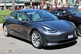 One of the vehicles used by the Office of the First Minister, the Tesla Model 3[40]