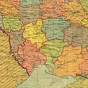 Территория бывшей Одесской губернии на карте Украинской ССР, административное деление от 12 апреля 1925 года