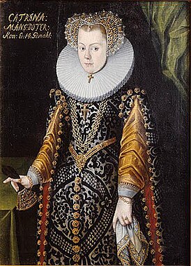 Портрет примерно 1580 года, на котором, возможно, изображена Катарина Монсдоттер; существует также предположение, что это портрет шведской принцессы Елизаветы