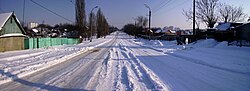 Улица города зимой