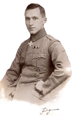 Эрнст Юнгер в униформе после Первой мировой войны с орденом Pour le Mérite