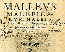 Titlepage from the book Malleus Maleficarum